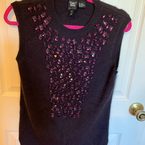Worth embellished Sweater size small - Picture 3 of 5